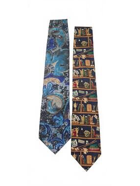 Set of Two Vintage Men's Neck Ties by Alynn and Camden Court